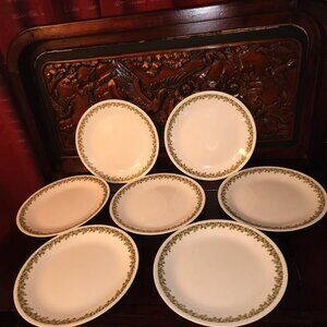 Set of 7 Corelle Replacement Dinner Plates Retired Spring Blossom Crazy Daisy